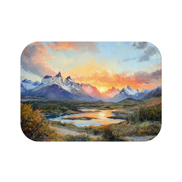 Trek into the Wilds of Patagonia in Chile and Argen — Memory Foam Bath Mat — Top-Down Memory Foam Bath Mat View