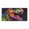 T-Rex Watercolor Neon Colors — XL Gaming Desk Mat — Full Top-Down Artwork View