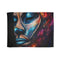 Tribal Mask Morphing into Galaxy (Edition II) — 50×60 Plush Throw Blanket — Full Spread Plush Fleece Artwork View