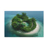 Tropical Island Shaped Like a Dragon (Edition IV) — 24×16 Canvas Wall Art — Front Gallery-Wrapped Canvas View