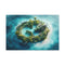 Tropical Island Shaped Like a Dragon — 24×16 Canvas Wall Art — Front Gallery-Wrapped Canvas View