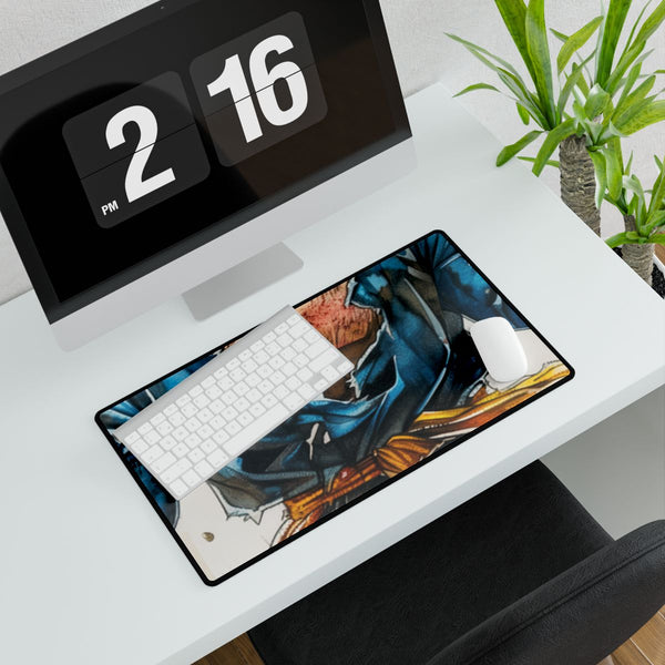Trunks SSJ — XXL Gaming Desk Mat — Gaming & Workspace Desk Setup View