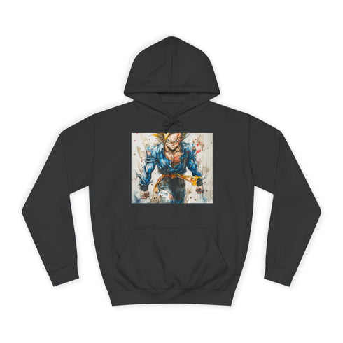 Trunks Ssj Graphic Unisex College Hoodie - Jet Black Front
