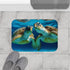 Turtles Swimming — Non-Slip Bath Mat — Bathroom Floor Lifestyle View