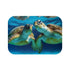Turtles Swimming — Non-Slip Bath Mat — Top-Down Velvet Microfibre Artwork View