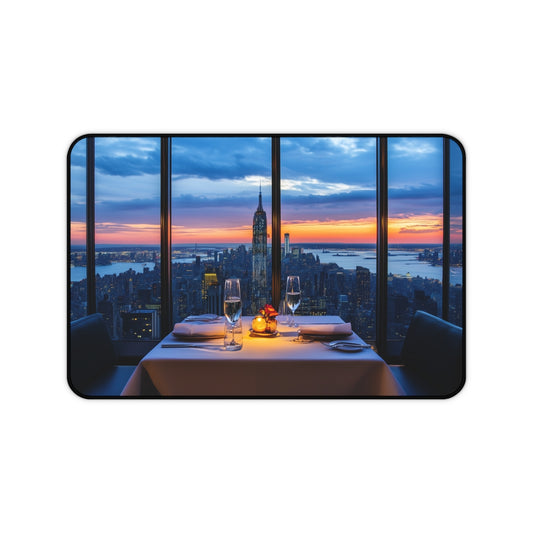 "Twilight Skyline Desk Mat: New York"