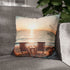 Two Chairs Face the Sunset — 40×40 Cushion Cover — Sofa & Living Room Lifestyle View