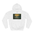 Two Moons Eclipsing over Waterfalls — Heavyweight Graphic Hoodie — Brushed-Fleece Hood & Pouch Pocket Detail