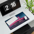 Vaporwave Diner on the Edge — XXL Gaming Desk Mat — Gaming & Workspace Desk Setup View
