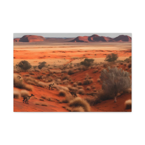 Crimson Desert Sandstone Canyon Monoliths — 24×16 Canvas Wall Art — Front Gallery-Wrapped Canvas View