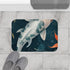 Vector Illustration of Koi Fish Simple Flat Style With — 61×43 Memory Foam Bath Mat — Modern Bathroom Floor Lifestyle View