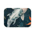 Vector Illustration of Koi Fish Simple Flat Style With — 61×43 Memory Foam Bath Mat — Top-Down Velvet Microfibre Artwork View