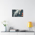 Vector Illustration of Koi Fish Simple Flat Style With — 24×16 Canvas Wall Art — Living Room Wall Lifestyle View