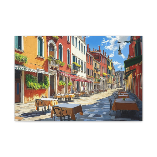 Venice Italy Main Squar Painting Sunny (Edition III) — 24×16 Canvas Wall Art — Front Gallery-Wrapped Canvas View