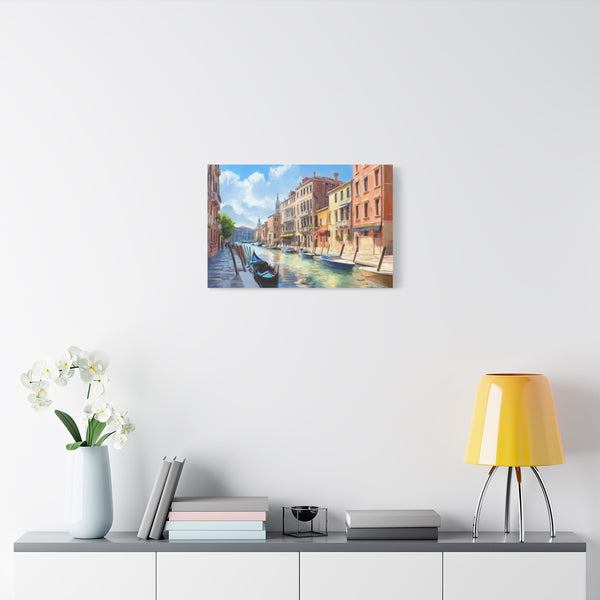 Venice Italy Main Squar Painting Sunny (Edition VII) — 24×16 Canvas Wall Art — Living Room Wall Lifestyle View