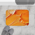Warm Burnt Orange & Terracotta Abstract — Non-Slip Bath Mat — Bathroom Floor Lifestyle View