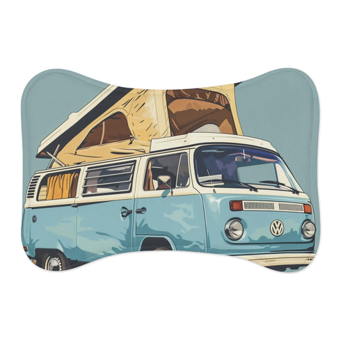 "Vintage Blue Camper Van Mat"