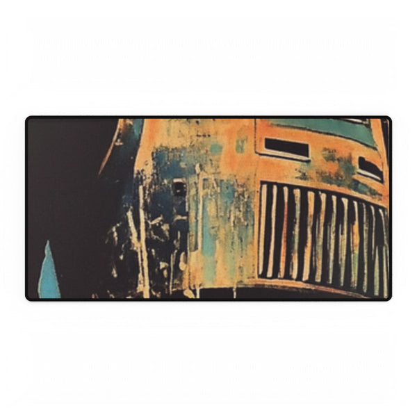 Vintage Retro Futuristic Asian Samari Star Wars Mo — XXL Gaming Desk Mat — Full Top-Down Artwork View