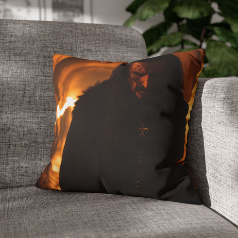 Vlad the Impaler in Gothic Medieval — Double-Sided Cushion Cover — Sofa & Armchair Living Room Lifestyle View