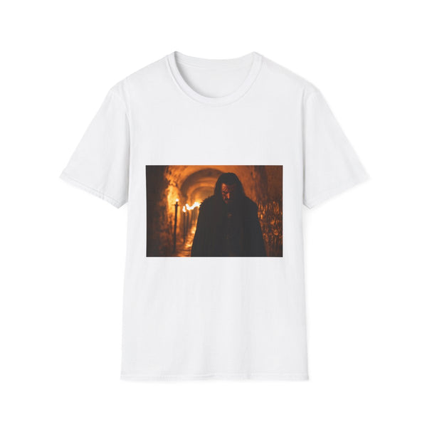 Vlad the Impaler at Gothic Transylvania Castle — Graphic Cotton T-Shirt — Front Graphic Print View