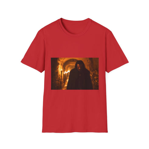 Vlad the Impaler at Gothic Transylvania Castle — Graphic Cotton T-Shirt — 100% Ring-Spun Cotton Fabric & Print Detail