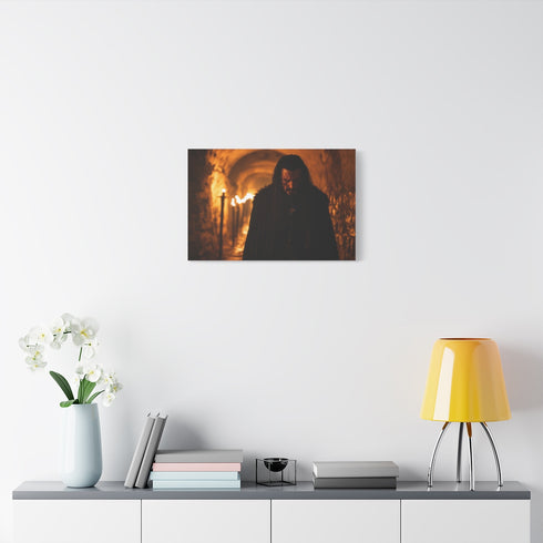 Vlad the Impaler in Gothic Medieval — Stretched Canvas Wall Art — Living Room Wall Lifestyle View