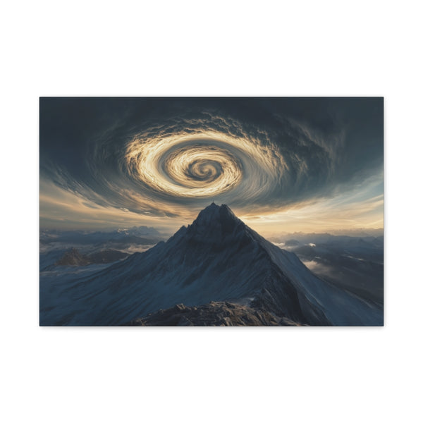 Vortex Above Mountain Peak (Edition II) — 24×16 Canvas Wall Art — Front Gallery-Wrapped Canvas View