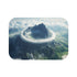 Vortex Above Mountain Peak (Edition III) — 61×43 Memory Foam Bath Mat — Top-Down Velvet Microfibre Artwork View