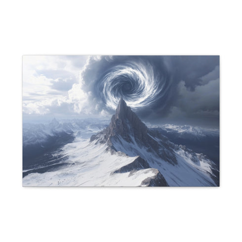 Vortex Above Mountain Peak (Edition IV) — 24×16 Canvas Wall Art — Front Gallery-Wrapped Canvas View