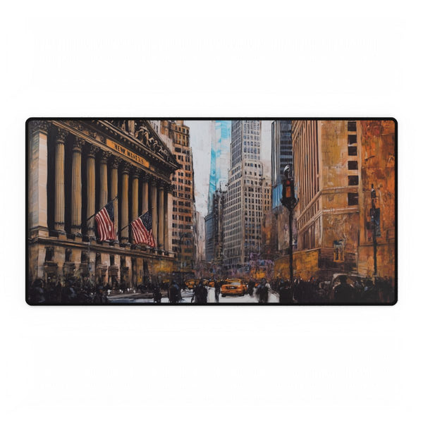 Wall Street New York Painting (Edition IX) — XXL Gaming Desk Mat — Full Top-Down Artwork View