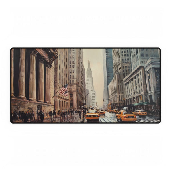 Wall Street New York Painting (Edition V) — XXL Gaming Desk Mat — Full Top-Down Artwork View