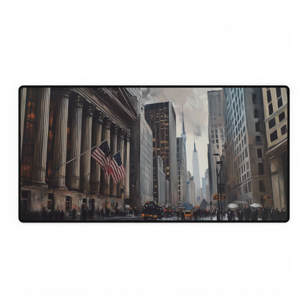 Wall Street New York Painting (Edition VII) — XXL Gaming Desk Mat — Full Top-Down Artwork View