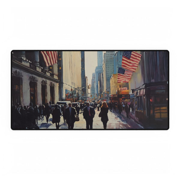 Wall Street New York Painting (Edition X) — XXL Gaming Desk Mat — Full Top-Down Artwork View