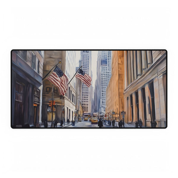Wall Street New York Painting (Edition XII) — XXL Gaming Desk Mat — Full Top-Down Artwork View