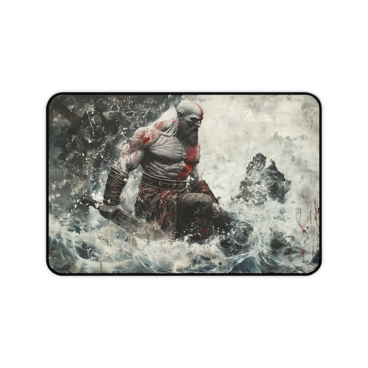 "Warrior Inspiring Kratos Desk Mat"