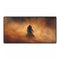 Warrior Standing in Cosmic Sandstorm — XXL Gaming Desk Mat — Full Top-Down Artwork View