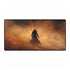Warrior Standing in Cosmic Sandstorm — XXL Gaming Desk Mat — Full Top-Down Artwork View