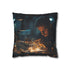 Watchmaker Assembling Time with Light — 40×40 Cushion Cover — Front 40×40 cm Square Cushion View