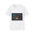 Watchmaker Assembling Time with Light Graphic Unisex Softstyle T-Shirt - Front View