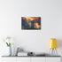 Watchtower Guarding Nebula Storm — Stretched Canvas Wall Art — Living Room Wall Lifestyle View