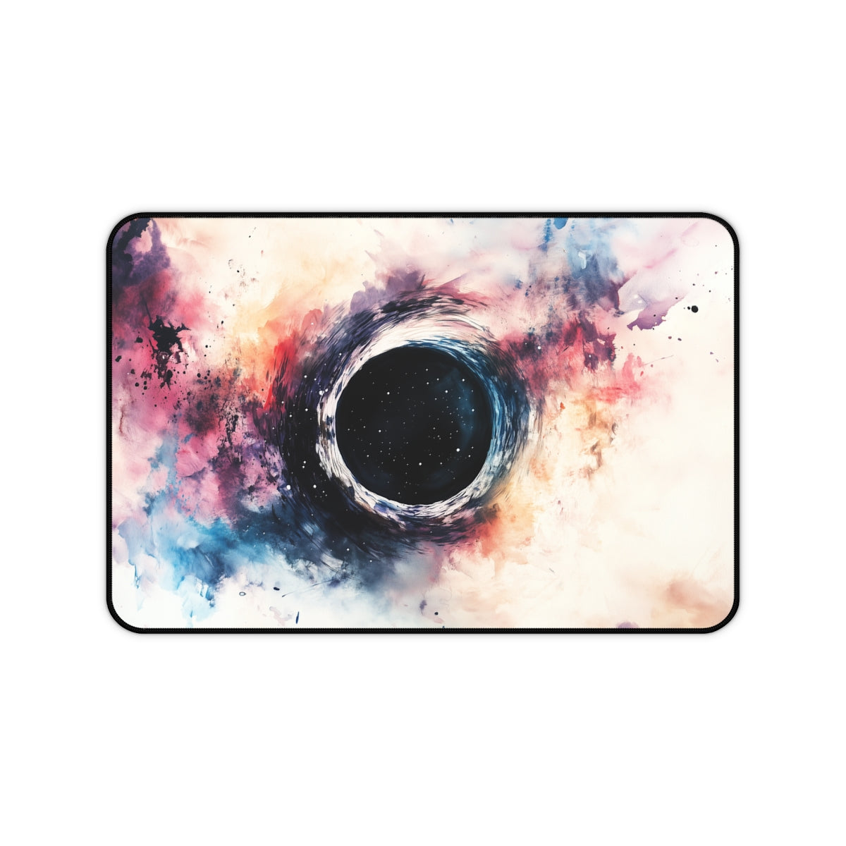 Watercolor Black Hole Space Desk Mat