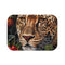 Wildlife Animal Cheetah — Non-Slip Bath Mat — Top-Down Velvet Microfibre Artwork View