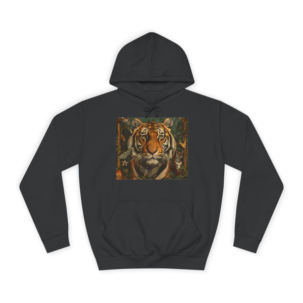 Wildlife Animal Print Tiger — Heavyweight Graphic Hoodie — Front Heavyweight Fleece Hoodie View