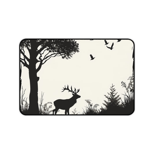 Wildlife Silhouette Desk Mat: Embrace Nature at Your Workspace