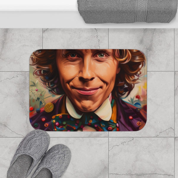 Willy Wonka Painting (Edition II) — Memory Foam Bath Mat — Modern Bathroom Floor Lifestyle View