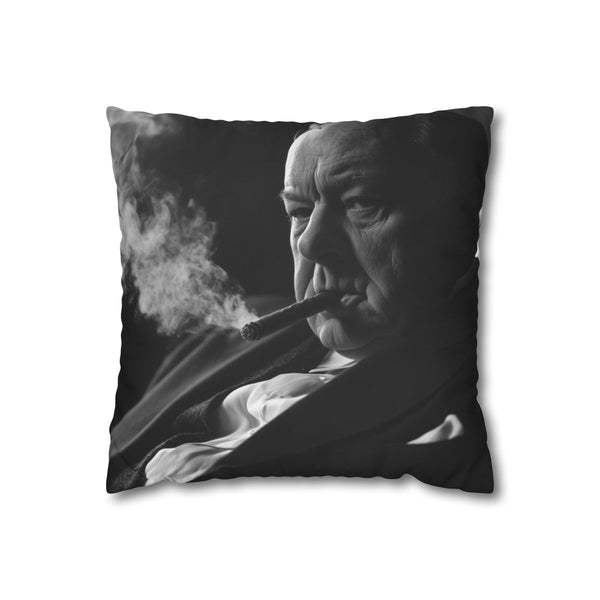 Winston Churchill with a Cigar — Double-Sided Cushion Cover — Front Double-Sided Cushion View