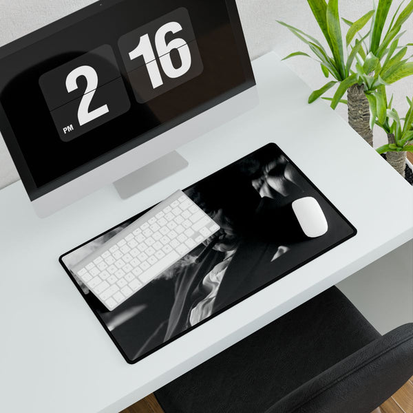 Winston Churchill with a Cigar — XL Gaming Desk Mat — Gaming & Workspace Desk Setup View