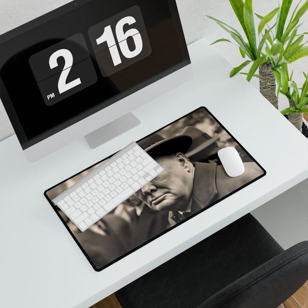 Winston Churchill Ww2 London — XXL Gaming Desk Mat — Gaming & Workspace Desk Setup View