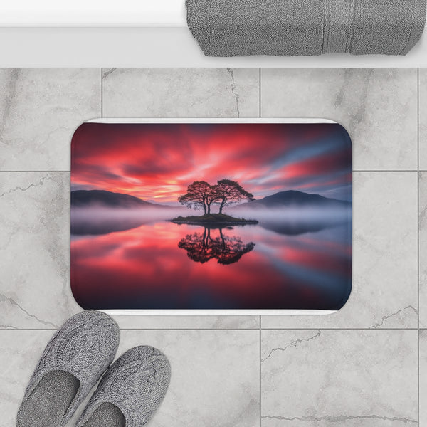 Winter — 61×43 Memory Foam Bath Mat — Modern Bathroom Floor Lifestyle View