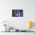 Wolf with Starry Night Sky Fur (Edition III) — 24×16 Canvas Wall Art — Living Room Wall Lifestyle View